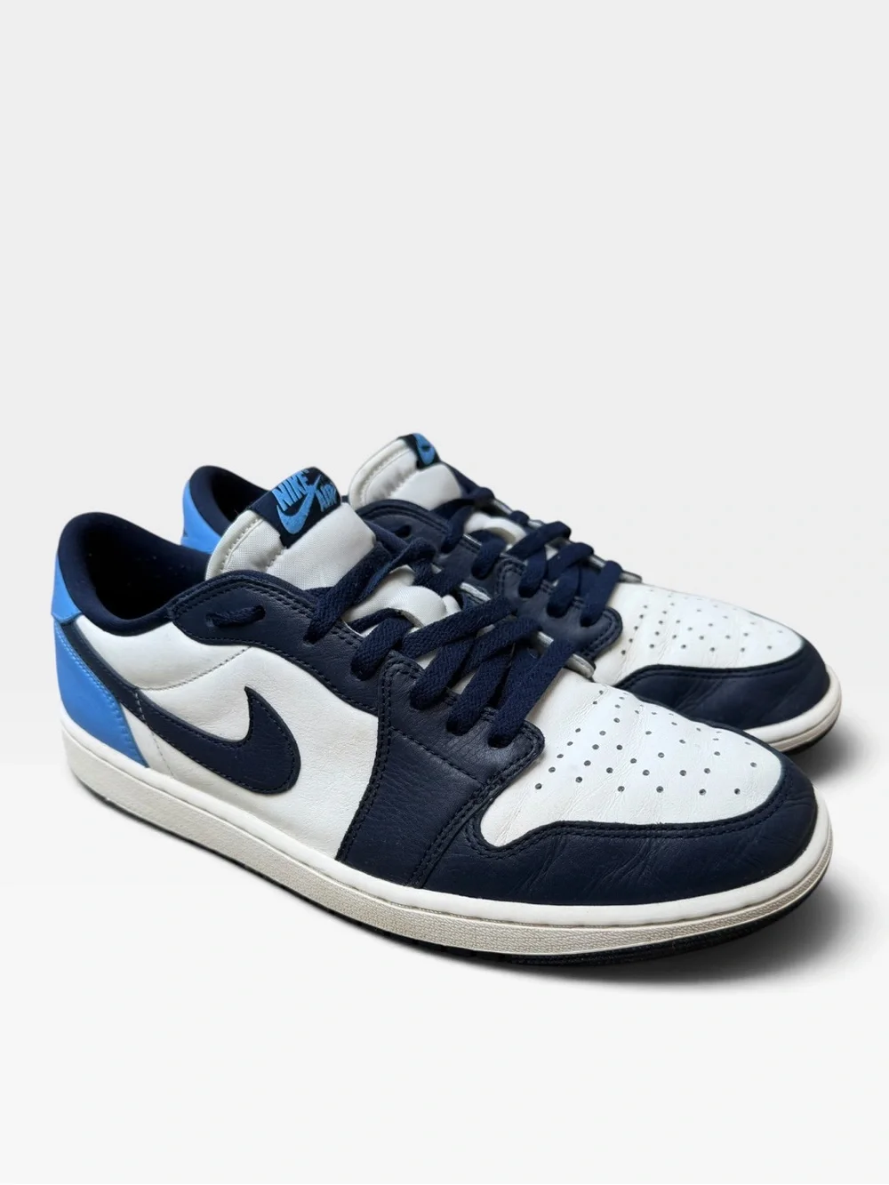 Air Jordan 1 Retro Low OG Men's Size 12 Obsidian/University Blue-Sail CZ0790 400